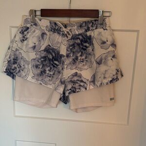 Adidas by Stella McCartney Blue Floral Women's Athletic Shorts